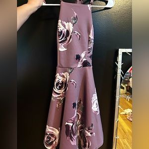 purple floral dress